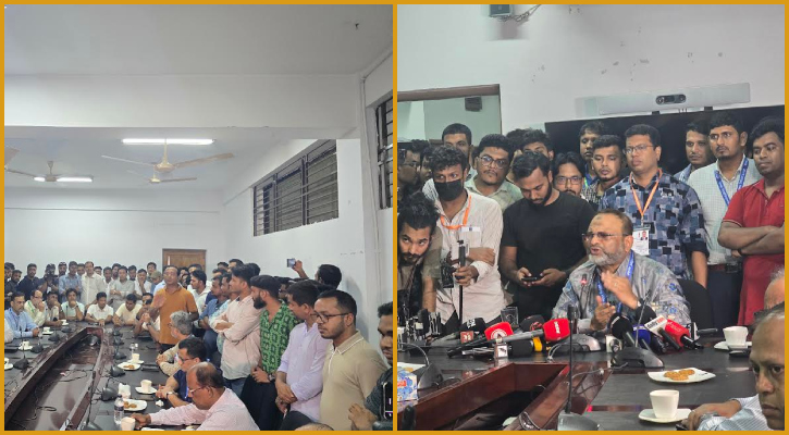 সিনেট ভবনে উপাচার্যের সঙ্গে ছাত্রদলের বাহাস, প্রশাসনে ‘জামায়াতিকরণের’ অভিযোগ